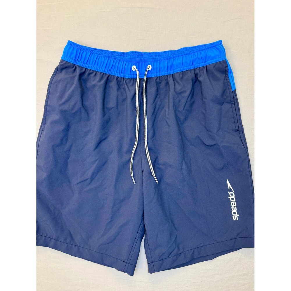 Speedo Men's 9" Marina Swim Shorts Sea Blue L Mesh Liner UPF 50